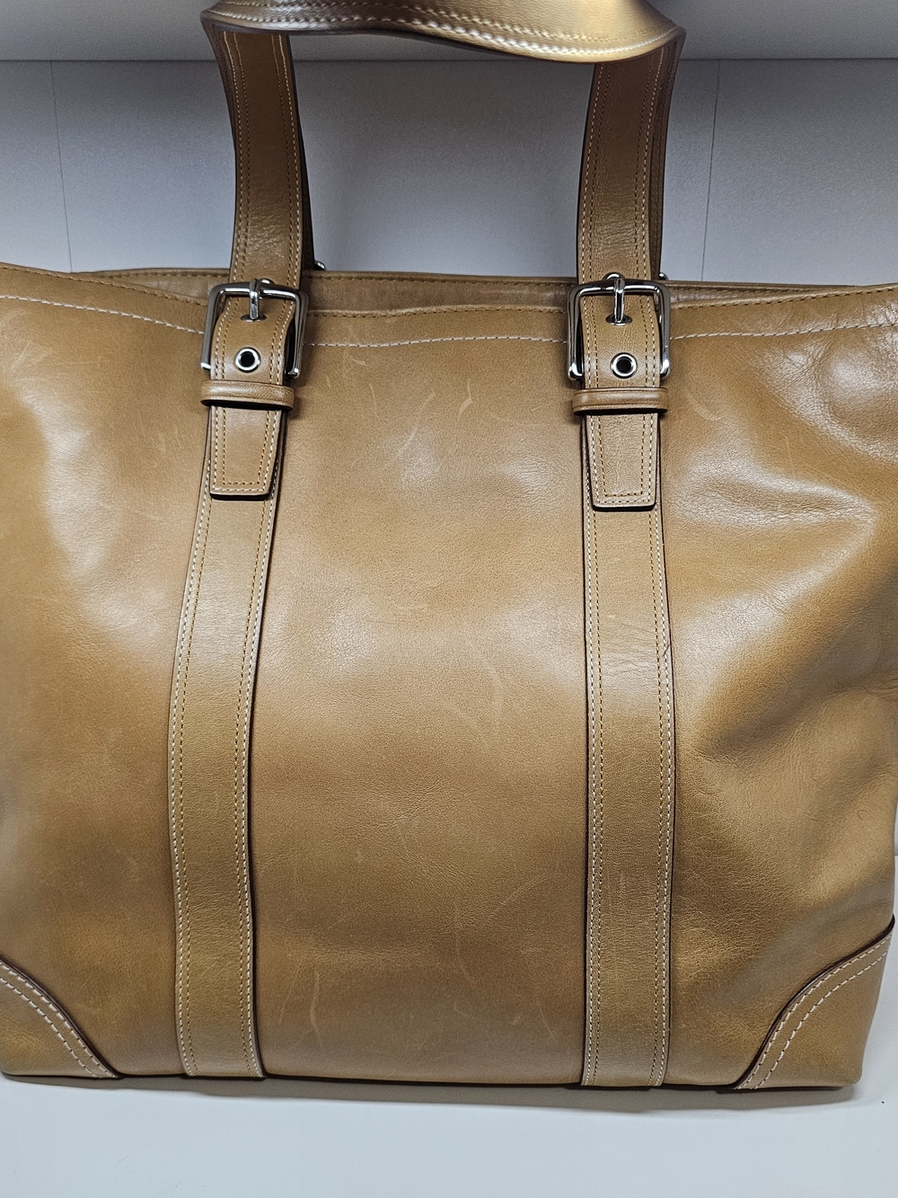 Coach Vintage Leather Tote Bag in Tan